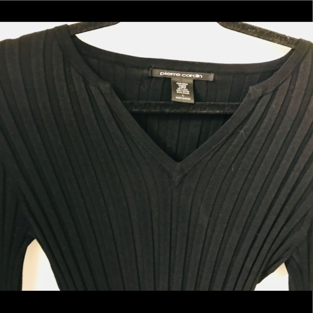 Pierre Cardin Form Fit Sweater Blouse SzL